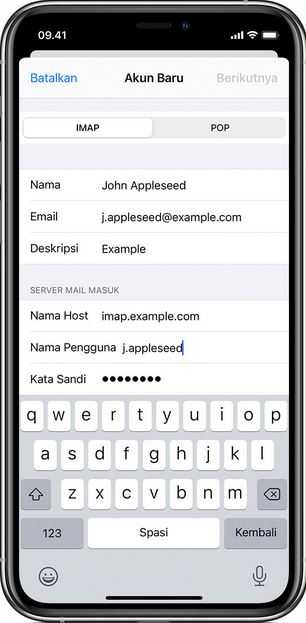 cara membuat email baru di iphone
