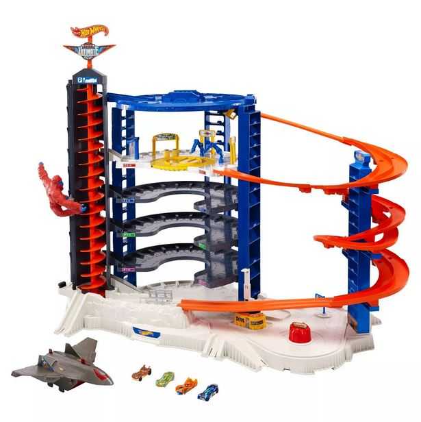 Hot Wheels set mainan garasi berkecepatan ultra