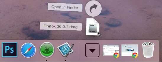 Pilih file Dmg