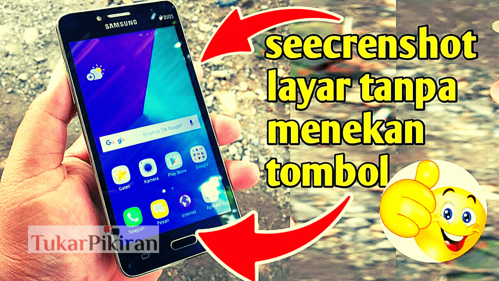 Cara Screenshot HP Samsung J2 Prime tanpa Ribet