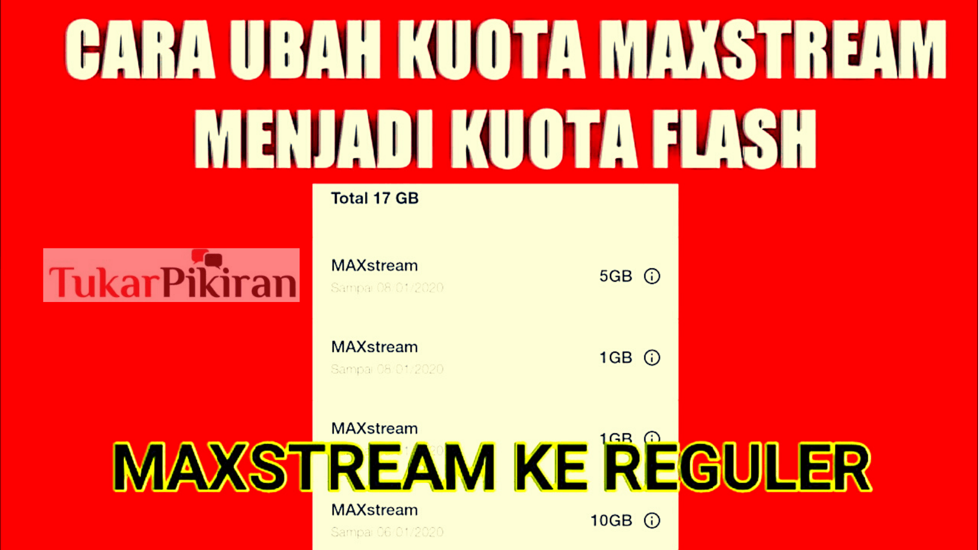 Cara Mengubah Kuota Maxstream Menjadi Kuota Internet