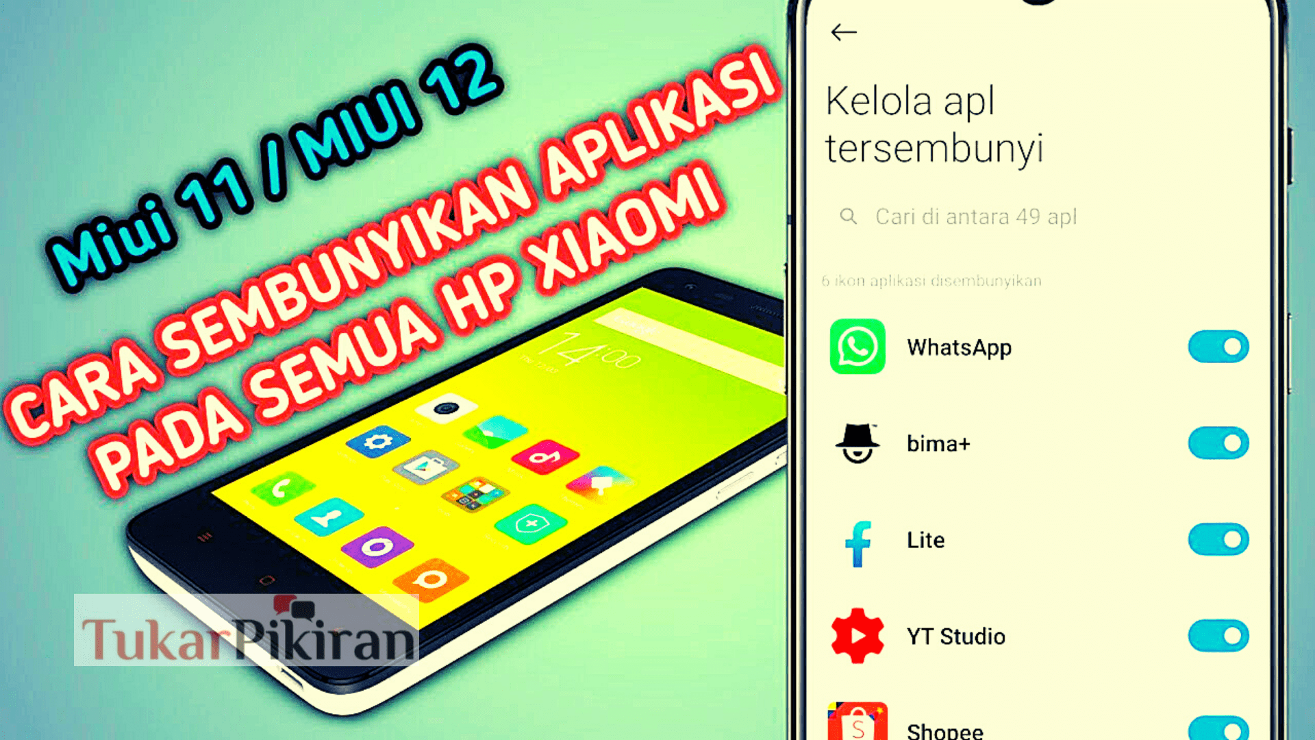 Cara Menyembunyikan Aplikasi di HP Xiaomi Semua Tipe